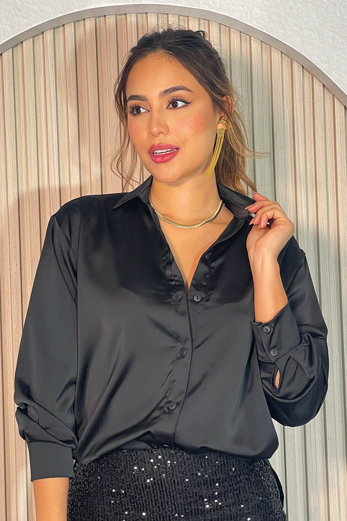 Camisa Botones Satin