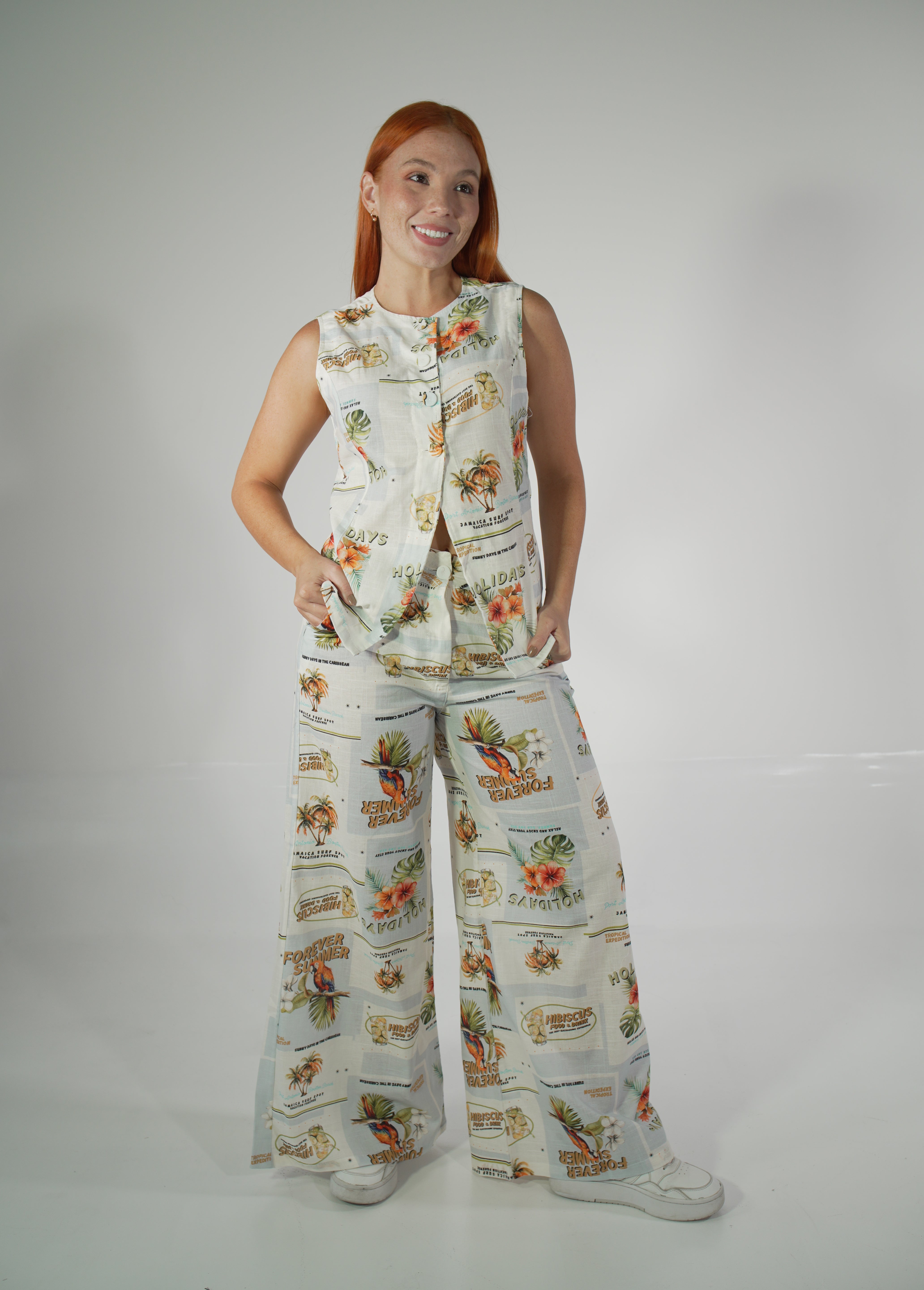 Conjunto Lino estampado