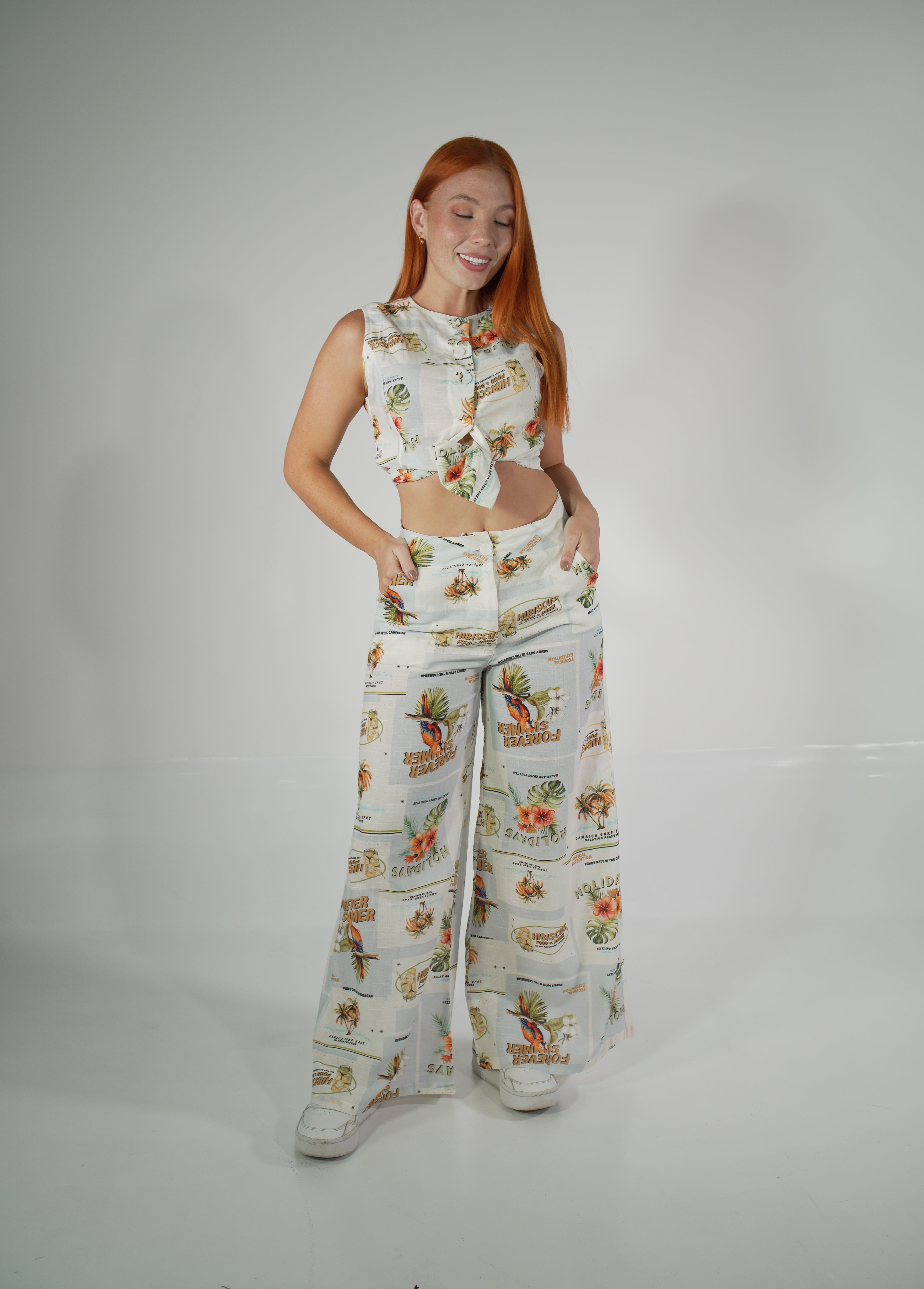 Conjunto Lino estampado