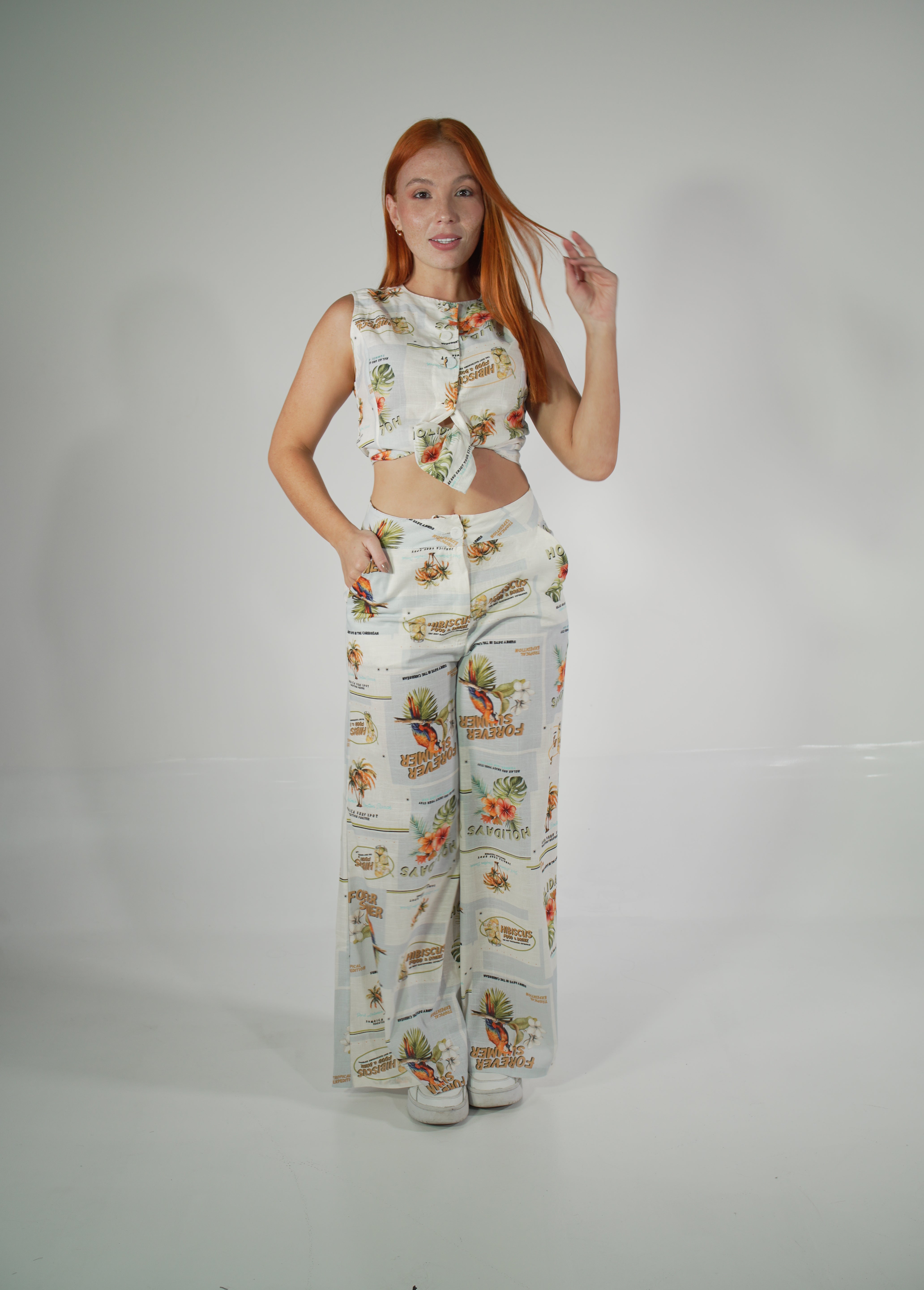Conjunto Lino estampado