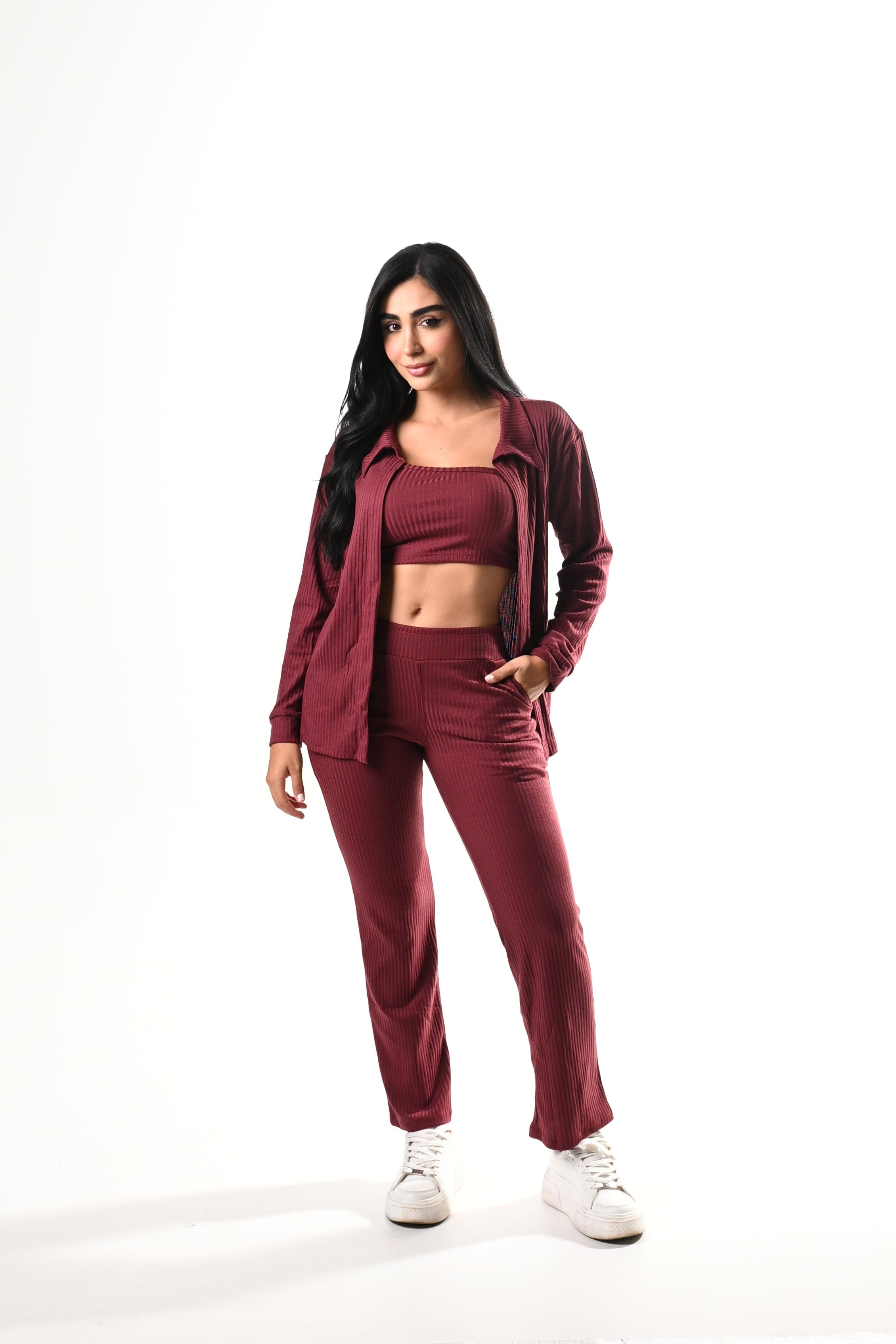 Conjunto Bota Recta Himalaya Bluson / Top - VINOTINTO