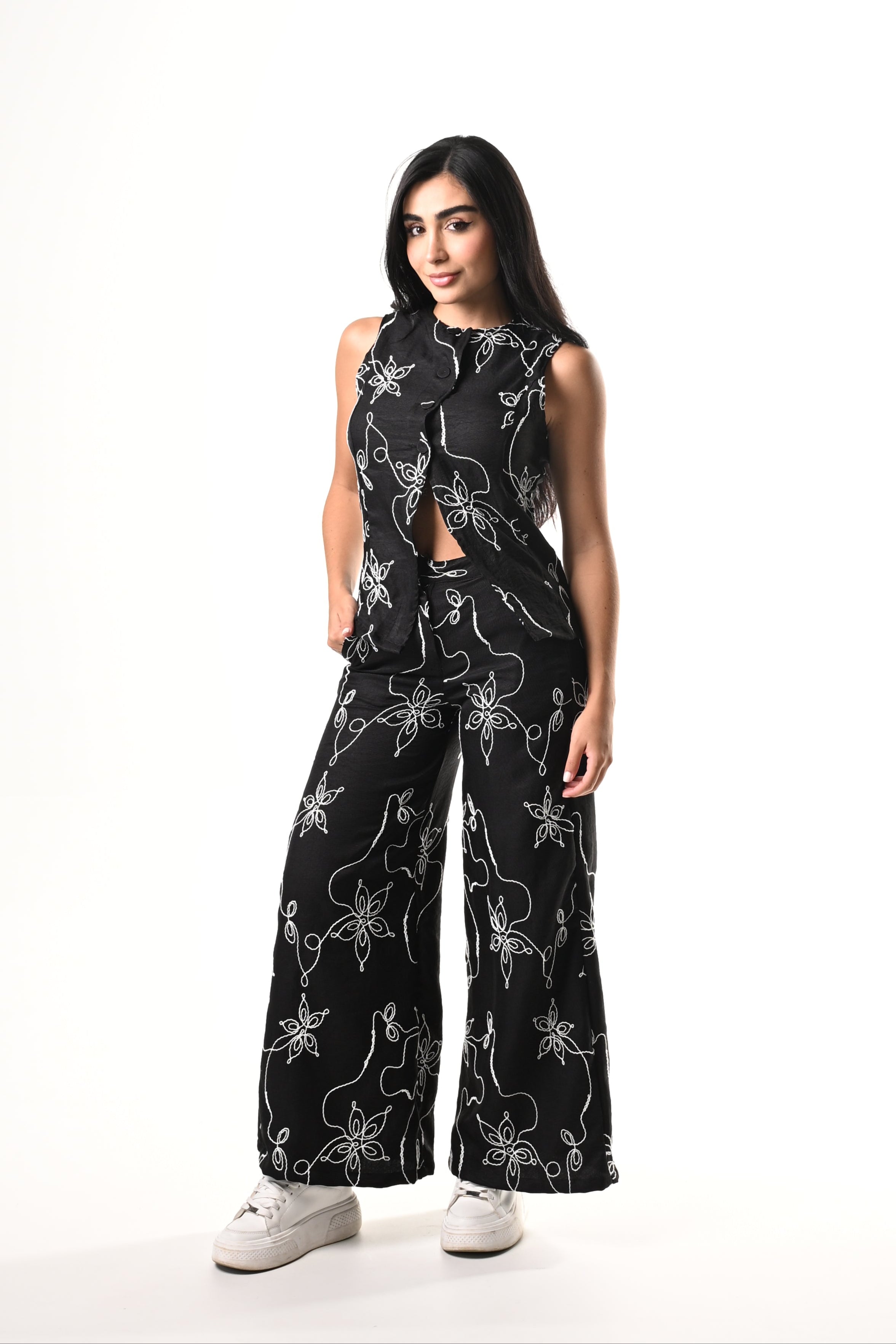 Conjunto Lino Bordado