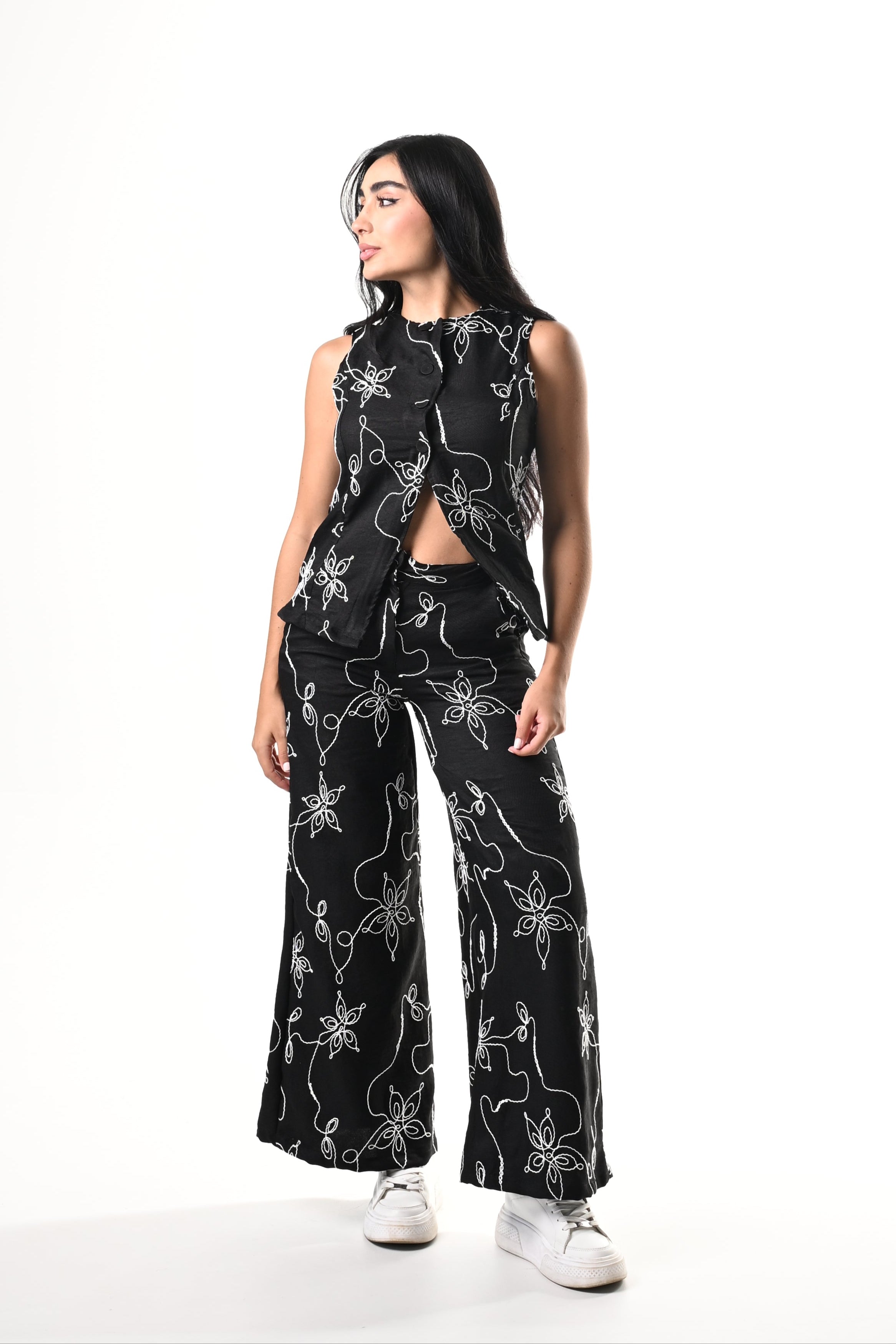 Conjunto Lino Bordado