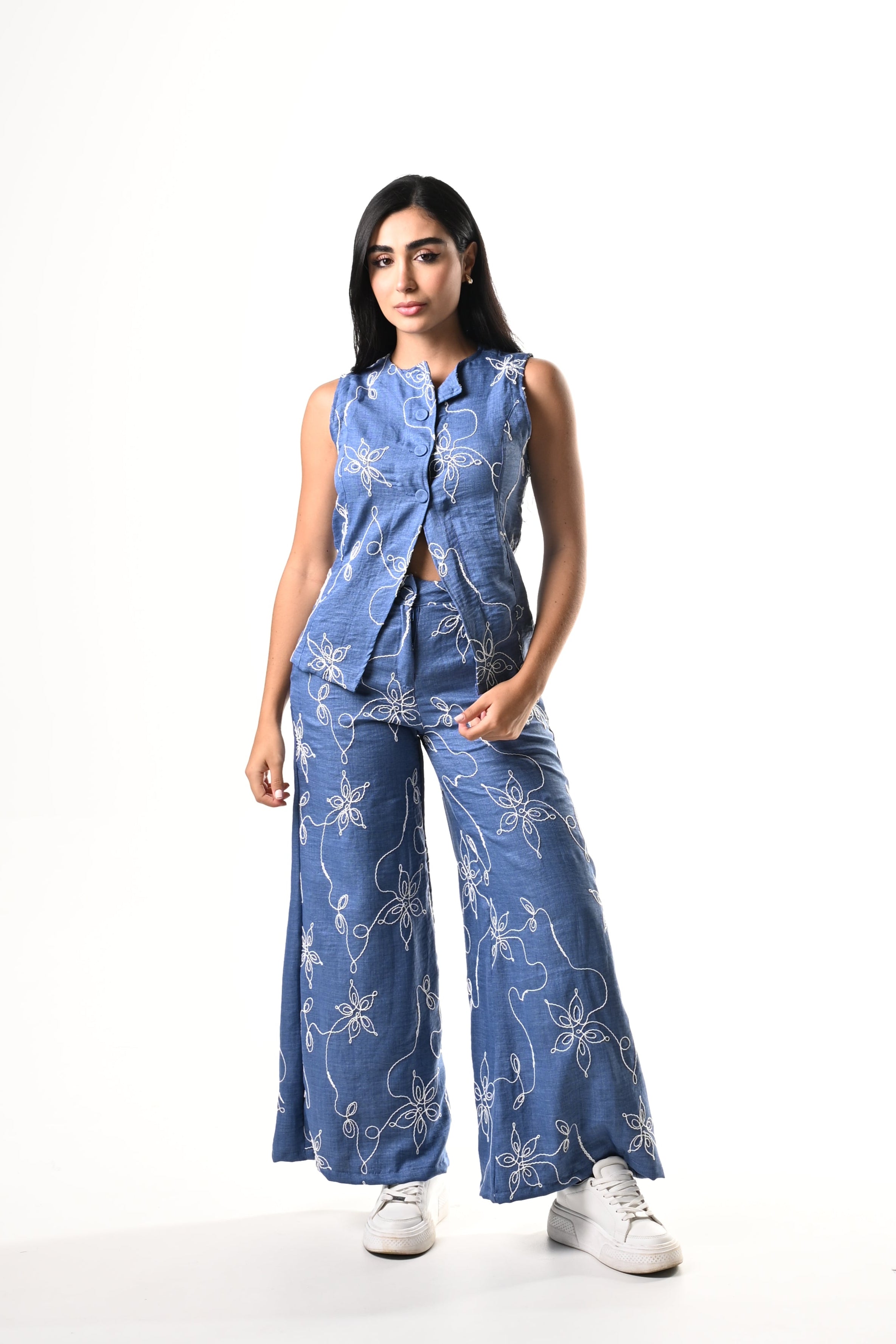 Conjunto Lino Bordado