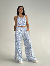 Pantalon RIB estampado Flores
