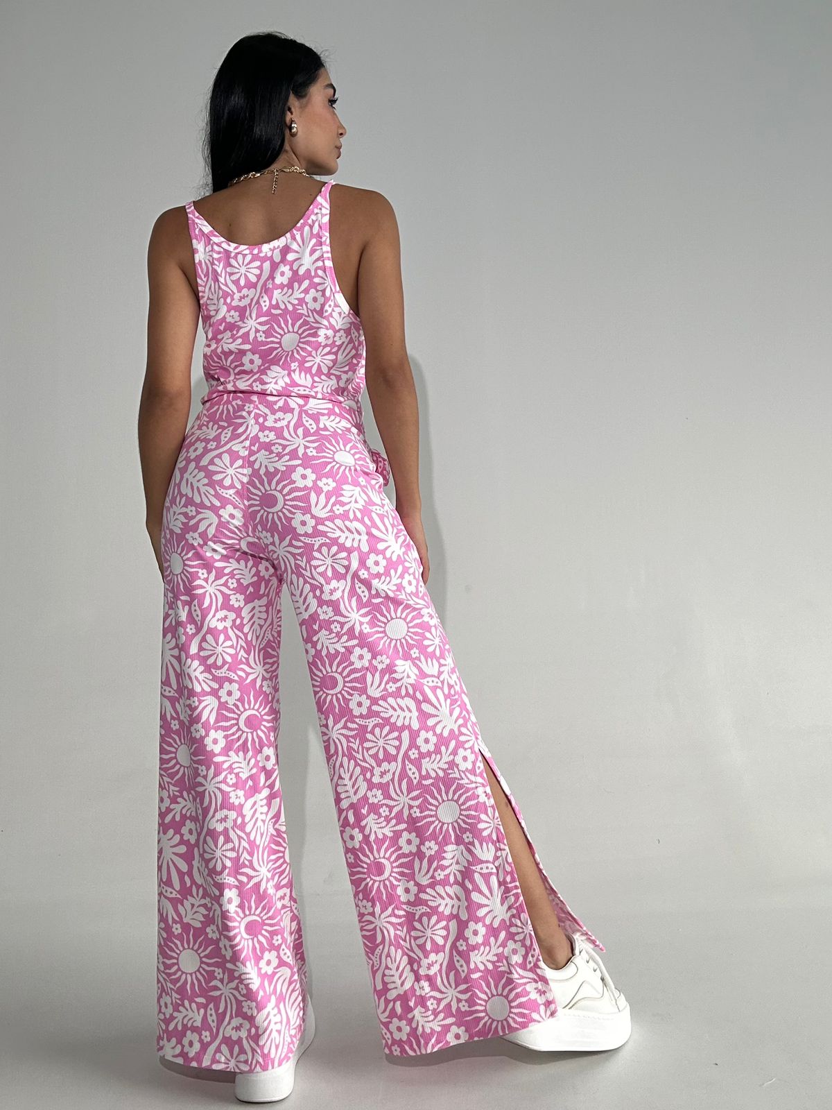 Pantalon RIB estampado Flores