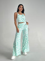 Pantalon RIB estampado Flores