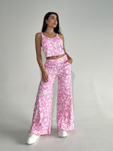 Pantalon RIB estampado Flores