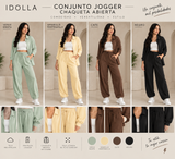 Conjunto Jogger Chaqueta Abierta Burda