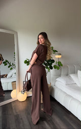 Conjunto Bota Recta Blusa V Leocadia