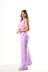 Conjunto Bota Campana Lino Chaleco - LILA