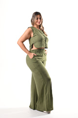 Conjunto Bota Campana Lino Chaleco - V. MILITAR