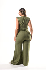 Conjunto Bota Campana Lino Chaleco - V. MILITAR