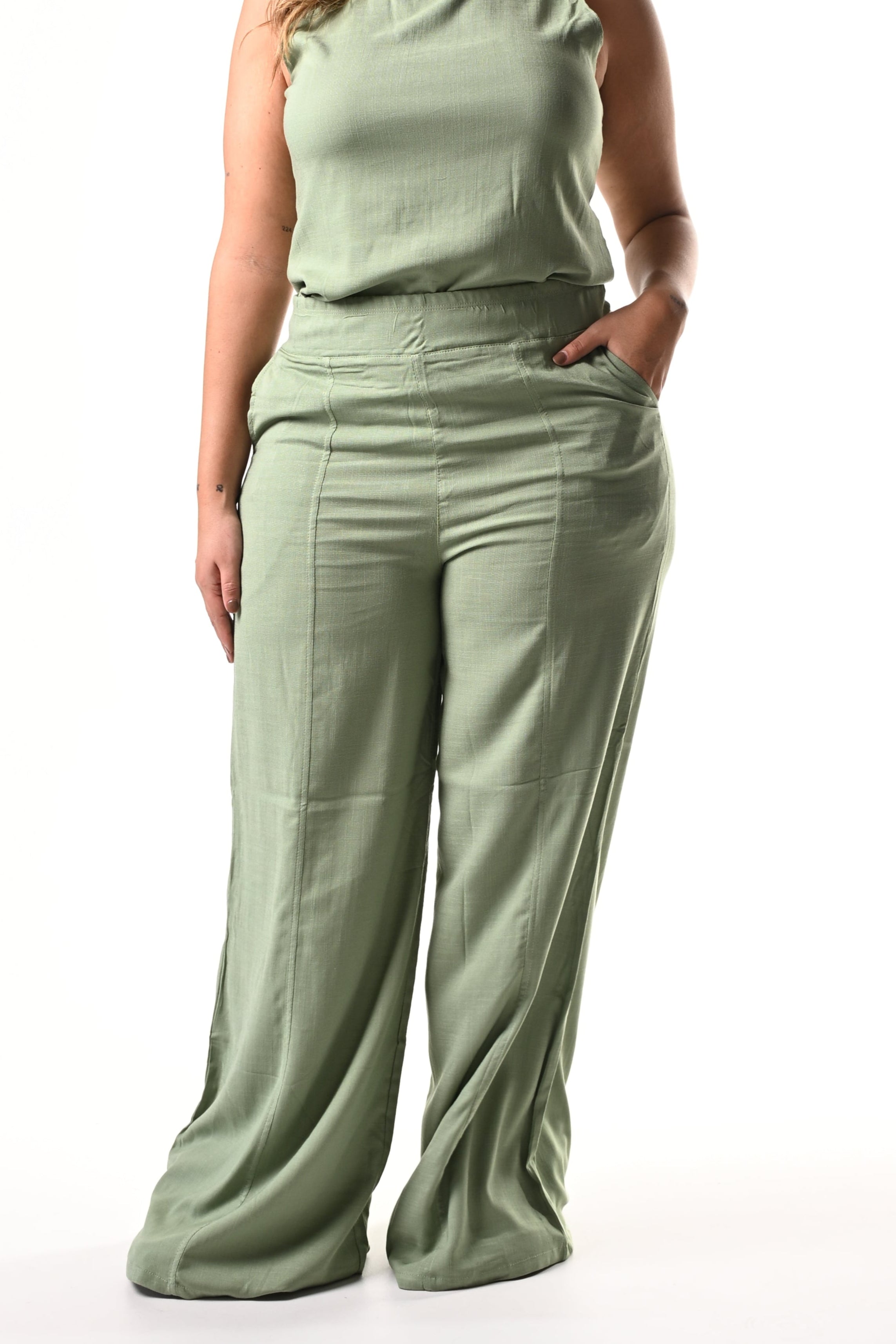 Pantalon Bota Campana Lino