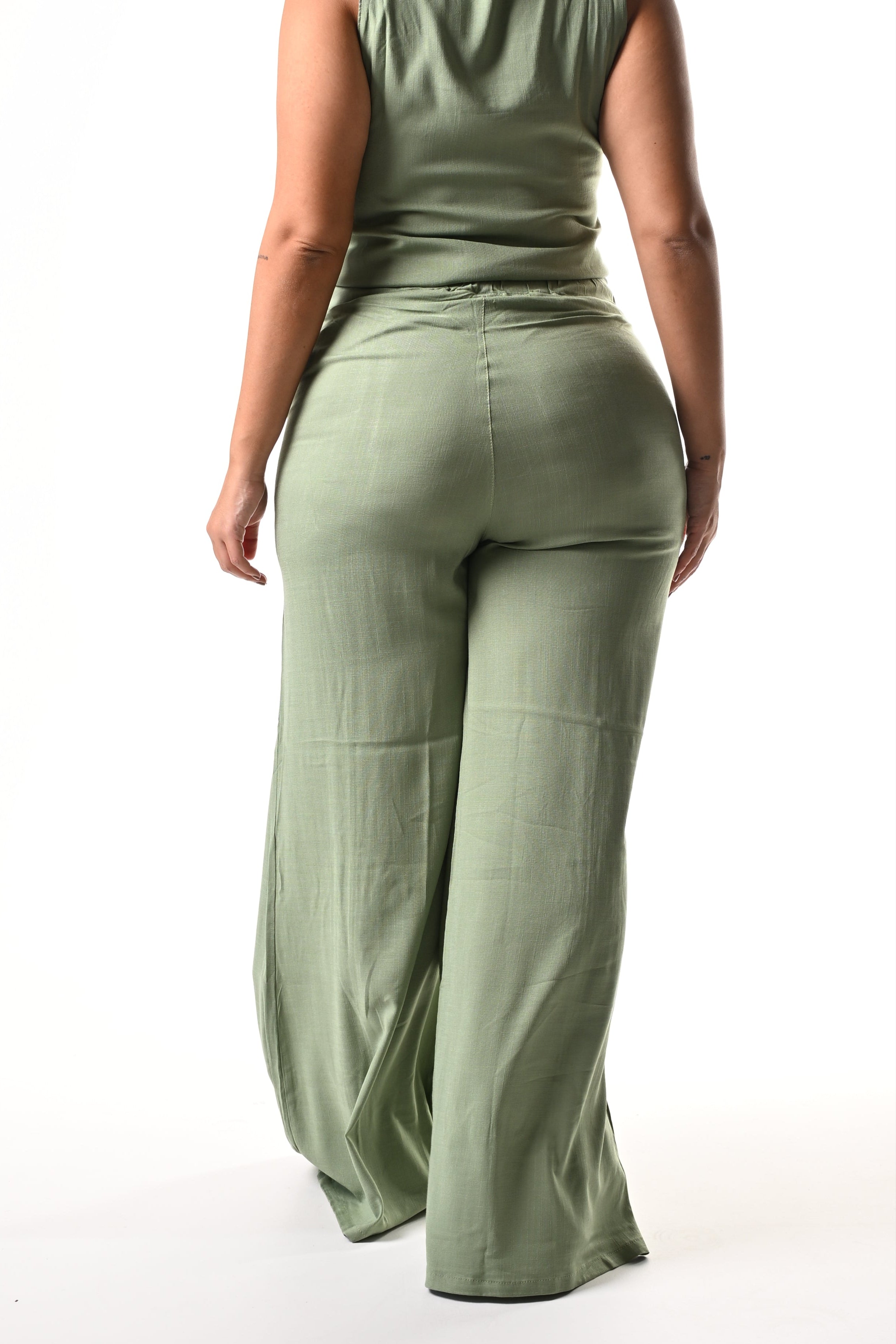 Pantalon Bota Campana Lino