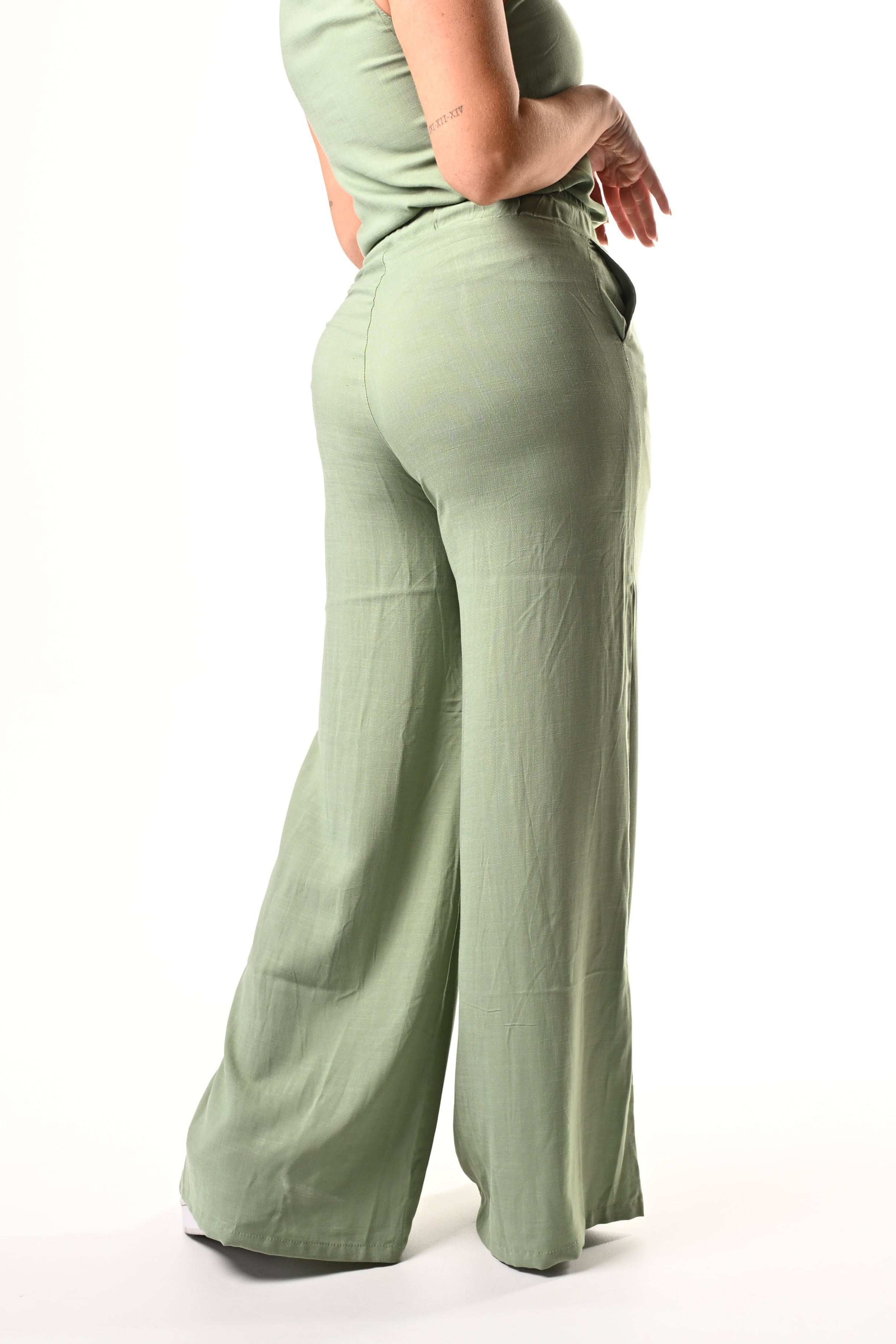 Pantalon Bota Campana Lino