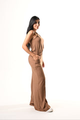 Conjunto Bota Campana Lino - CAFE