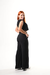 Conjunto Bota Campana Lino Chaleco - NEGRO