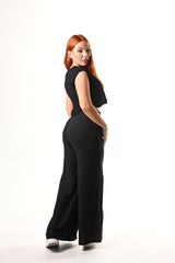 Conjunto Bota Campana Lino Chaleco - NEGRO