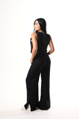 Conjunto Chaleco Pant Culette Lino Licrado