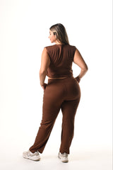 Conjunto Bota Recta Himalaya Chaleco - CAFE