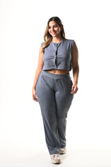 Conjunto Bota Recta Himalaya Chaleco - GRIS