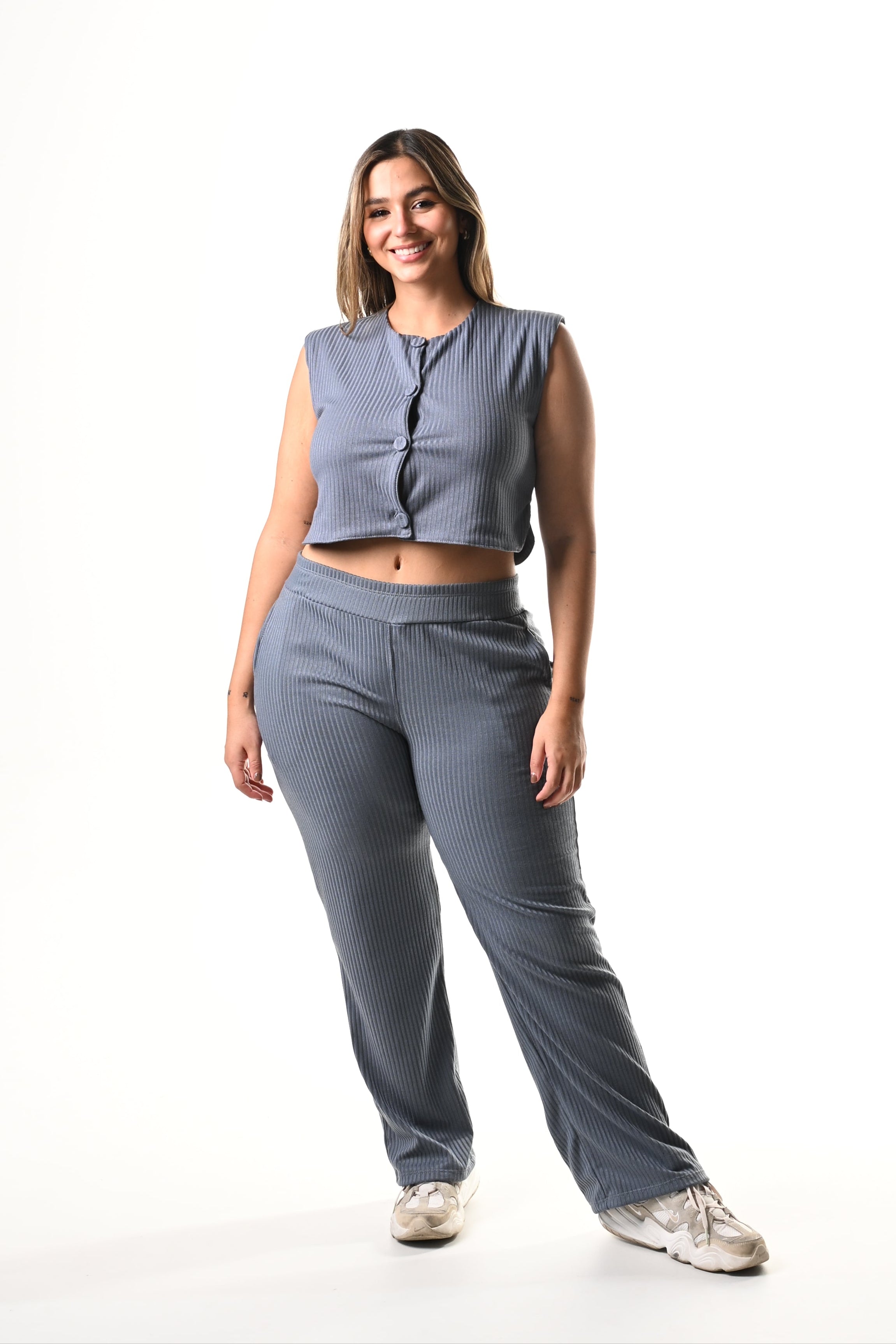 Conjunto Bota Recta Himalaya Chaleco - GRIS