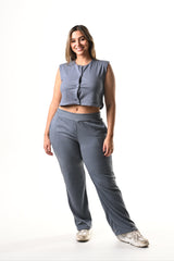 Conjunto Bota Recta Himalaya Chaleco - GRIS