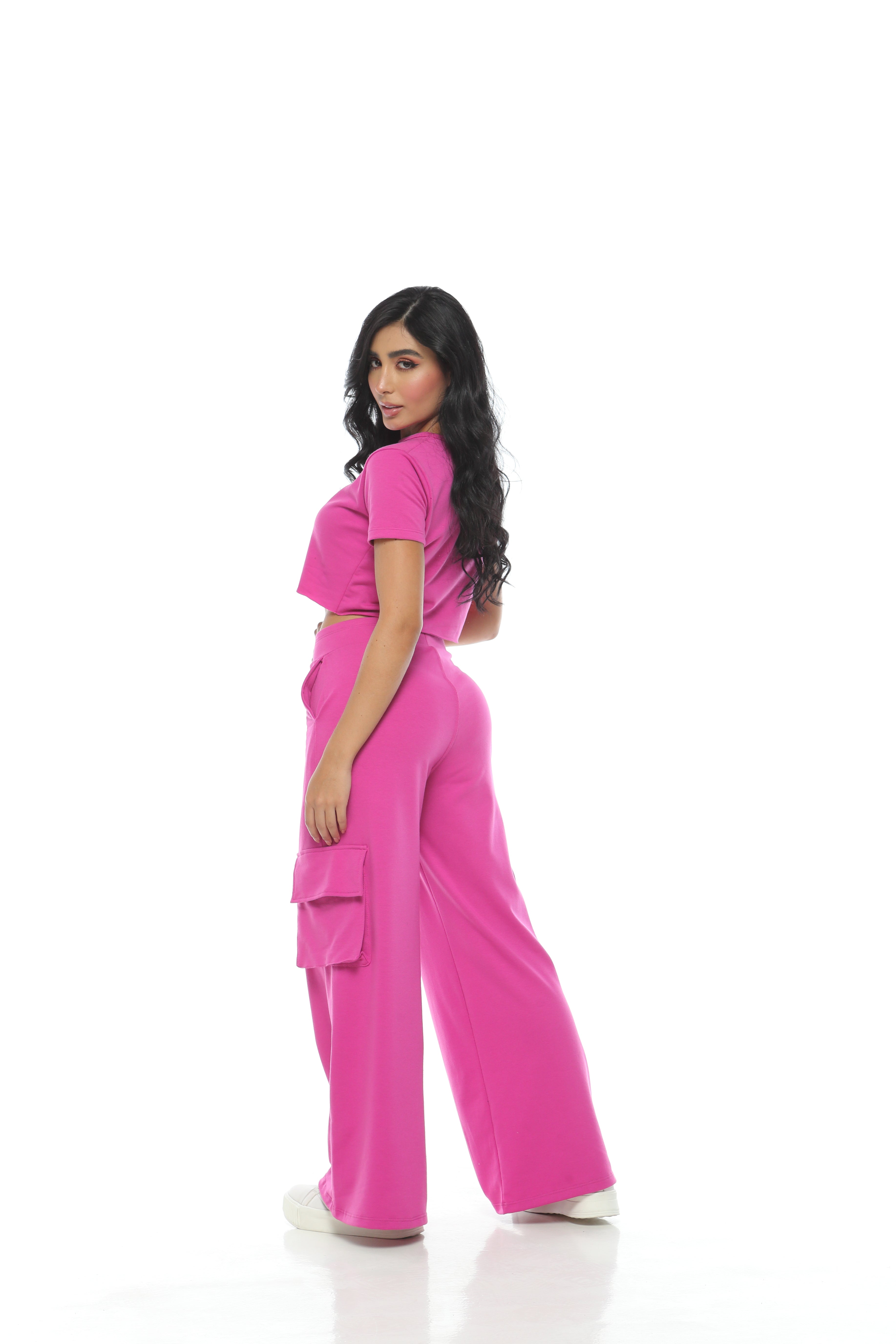 Conjunto Bota Campana Cargo - MAGENTA