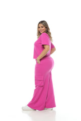 Conjunto Bota Campana Cargo - MAGENTA