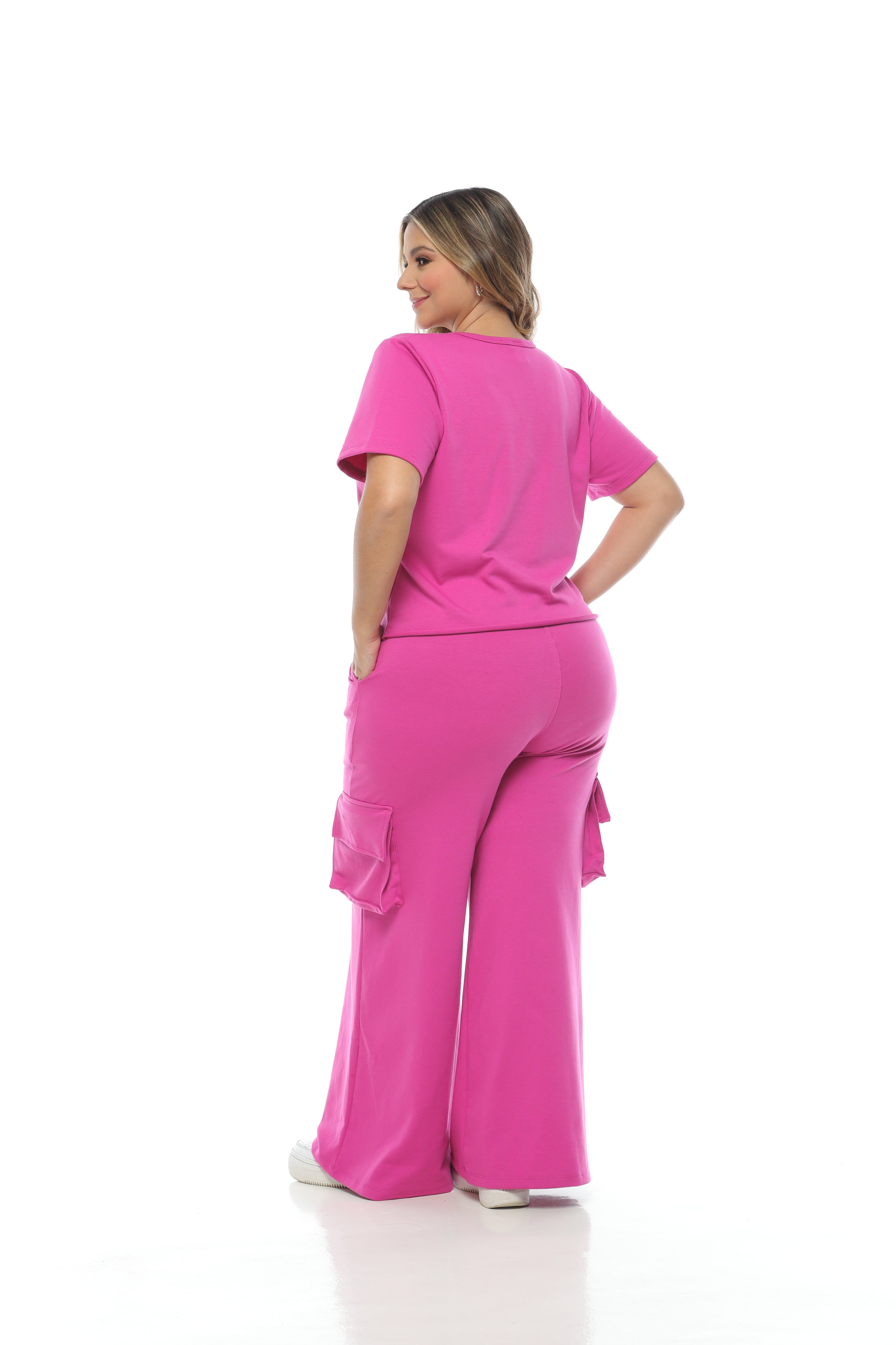 Conjunto Bota Campana Cargo - MAGENTA